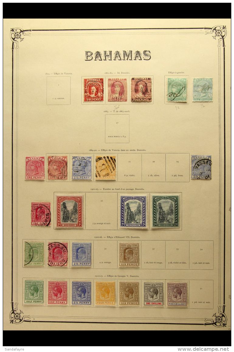 1861-1923 OLD TIME COLLECTION On Printed Pages. Includes QV Range To 1s (x2 Different) Used, KEVII With... - Altri & Non Classificati