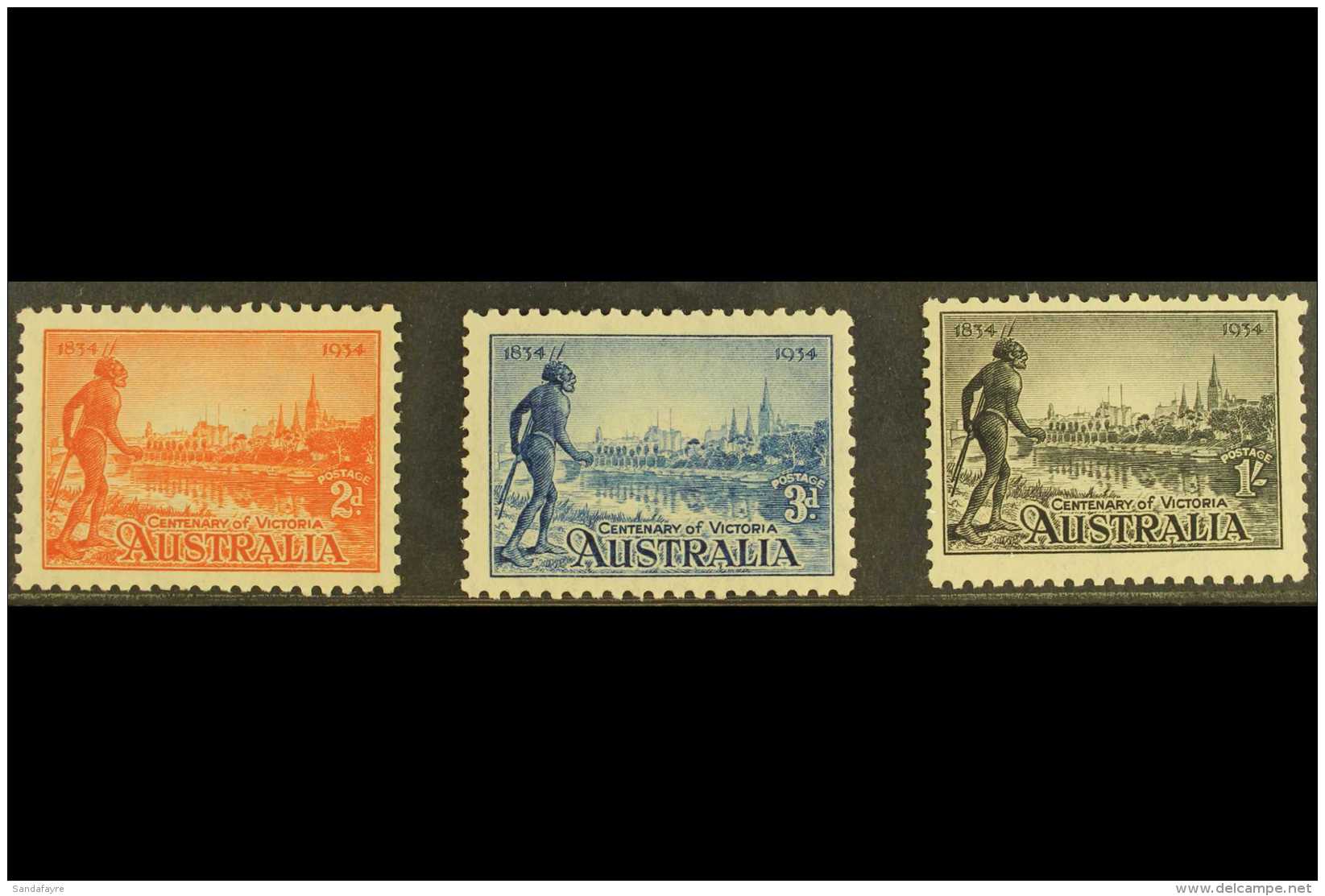 1934 Centenary Of Victoria, Perf 10&frac12;, Complete Set, SG 147/149, Never Hinged Mint. (3 Stamps) For More... - Autres & Non Classés