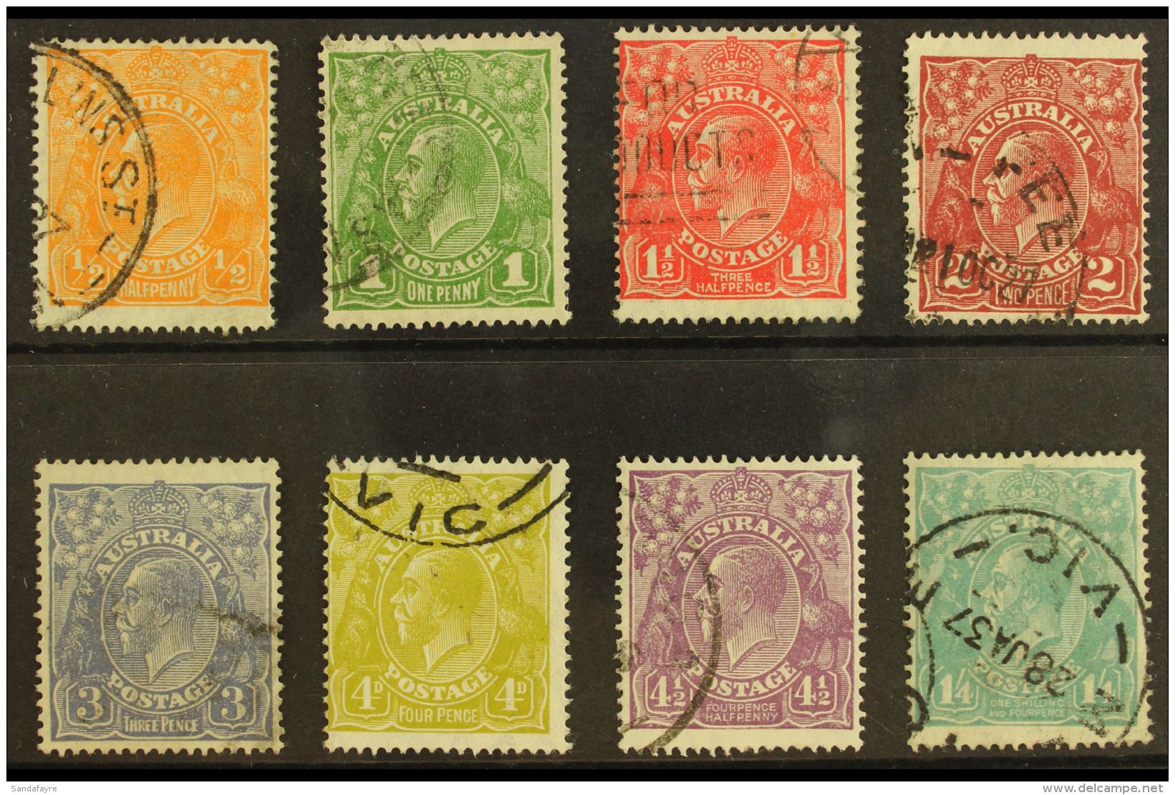 1926-30 KGV Heads Perf 14 Complete Set, SG 85/93, Used, Fresh Colours, Cat &pound;170. (8 Stamps) For More Images,... - Altri & Non Classificati