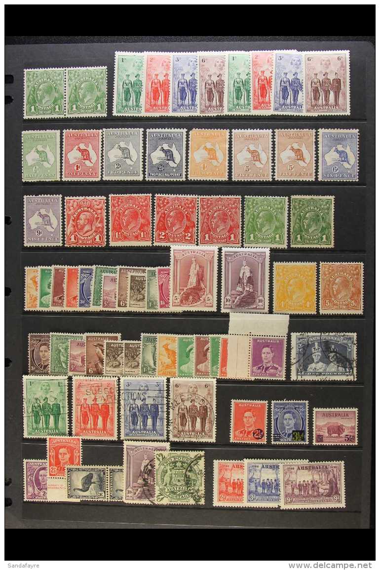 1913-1970's ATTRACTIVE SORTER LOT. Mint &amp; Used Stamps On Stock Pages &amp; Leaves, Inc 1913-14 Roos Mint Set... - Autres & Non Classés