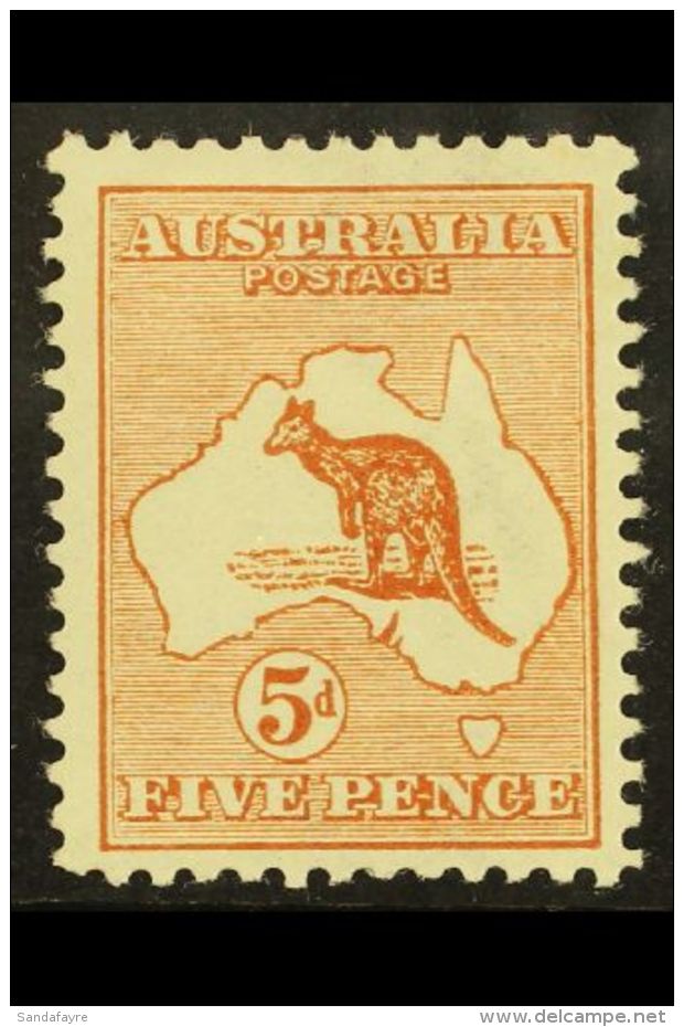 1913-14 5d Chestnut Kangaroo, Die II, SG 8, Fine Mint.  For More Images, Please Visit... - Altri & Non Classificati