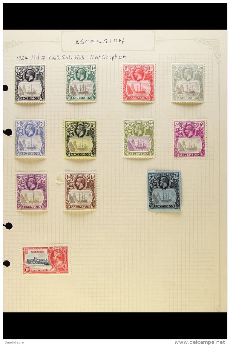1922-1953 EXTENSIVE MINT &amp; USED COLLECTION Presented On Album Pages. Includes 1922 "Ascension" Opt'd Set To 1s... - Ascension (Ile De L')
