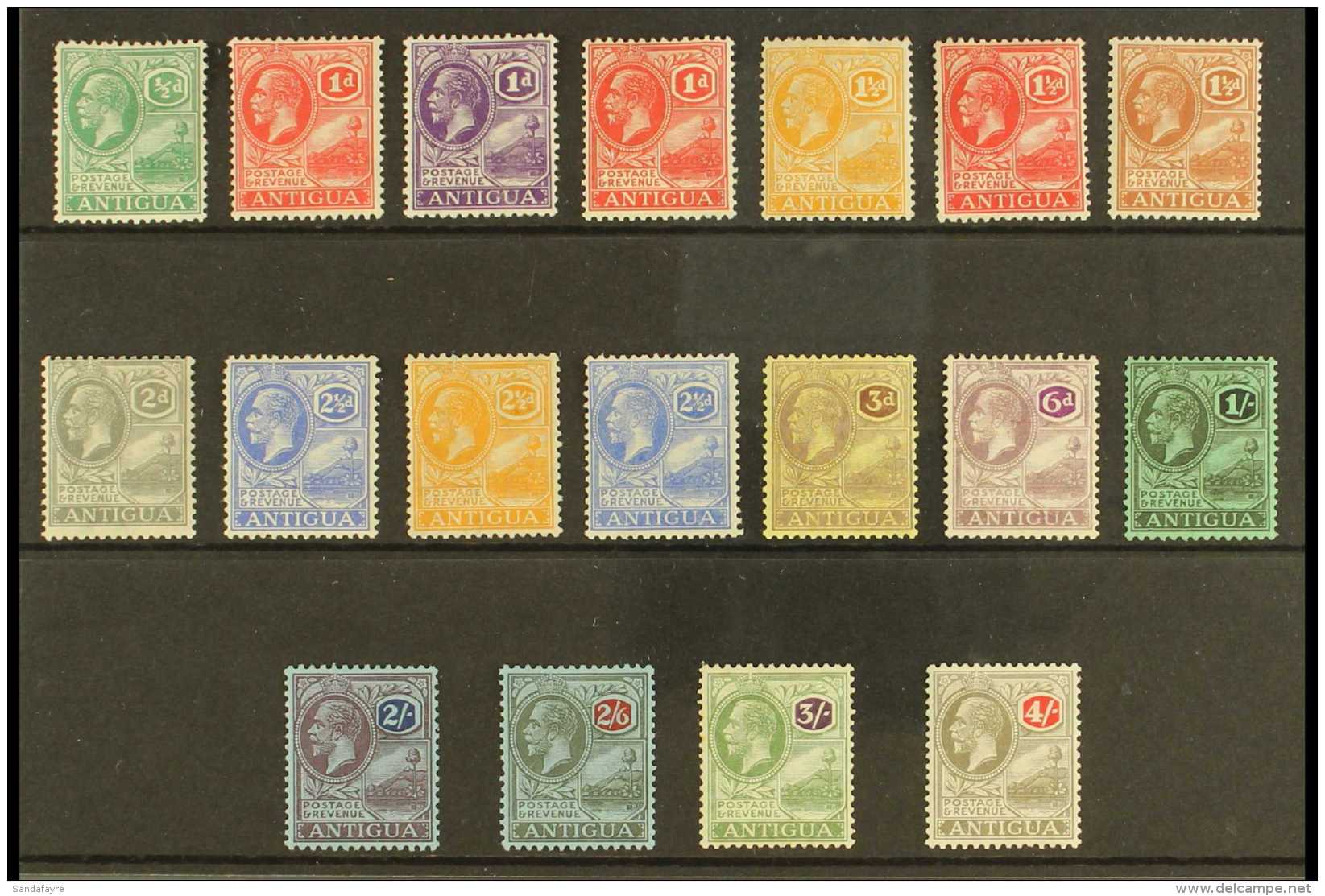 1921-29 Wmk Script CA Definitives Set Complete With The Additional Colours, SG 62/80, Very Fine Mint (the 3s With... - Altri & Non Classificati