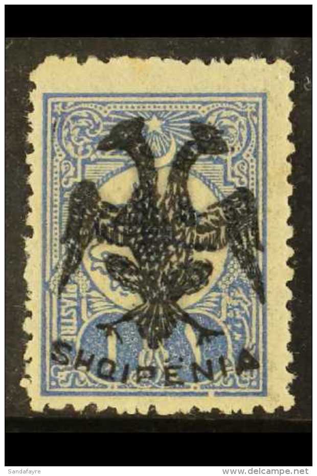 1913 2pi Blue- Black Plate 1, Michel 8, Superb Used On Piece. Signed Raybaudi.  For More Images, Please Visit... - Albanie