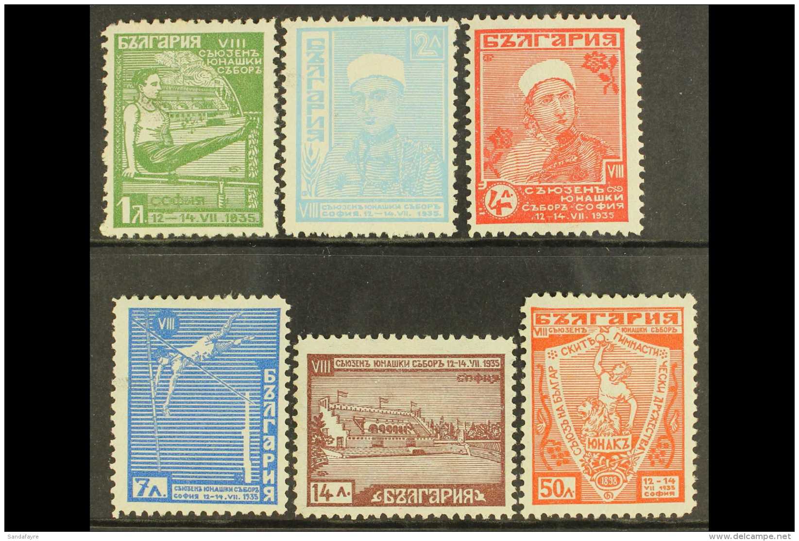 SPORT Bulgaria 1935 Sport Association Complete Set, Mi 280/85, Fine Mint (6 Stamps) For More Images, Please Visit... - Non Classés