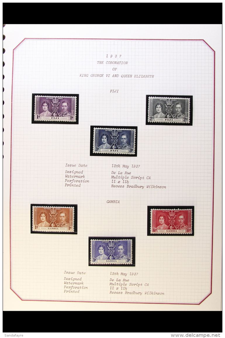 1937 KGVI COMMONWEALTH CORONATION OMNIBUS A Complete Collection Of 202 Stamps, Mostly Never Hinged Mint Or Very... - Non Classificati