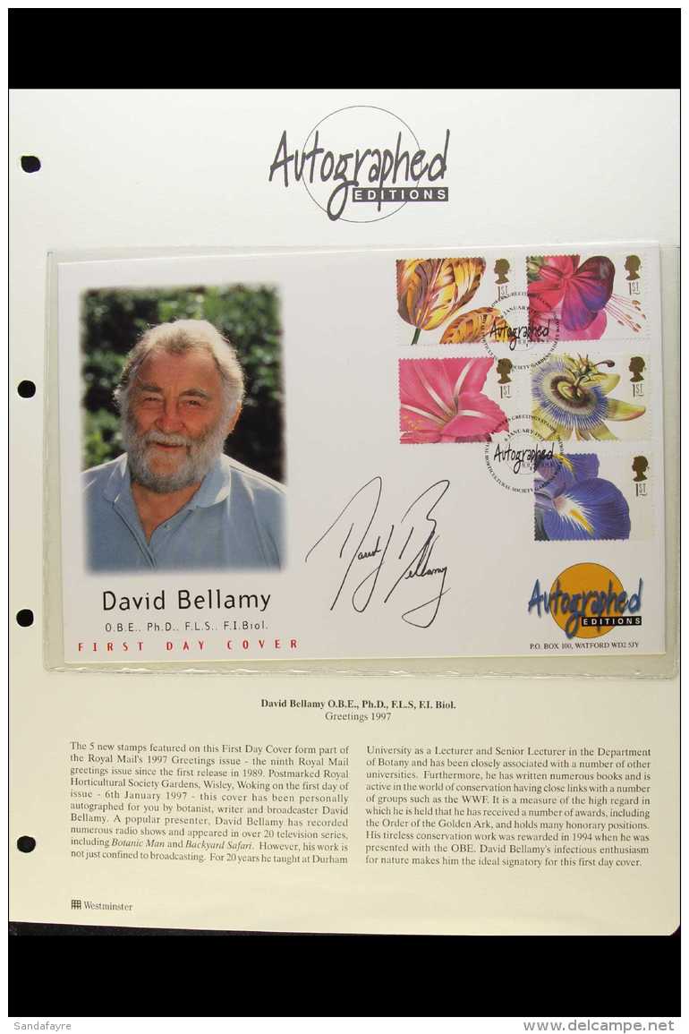 AUTOGRAPHED EDITIONS FDC'S - WILDLIFE 1997-2000 GB Sets On First Day Covers, Each With An Illustration Of The... - Altri & Non Classificati