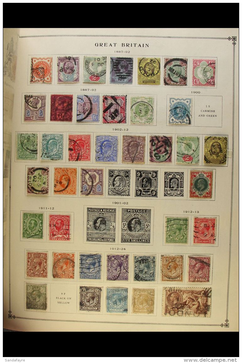 EIGHT OLD PRINTED ALBUMS Containing A Mint And Used Range Of 1850's To 1950's All World Stamps, Generally In Clean... - Other & Unclassified