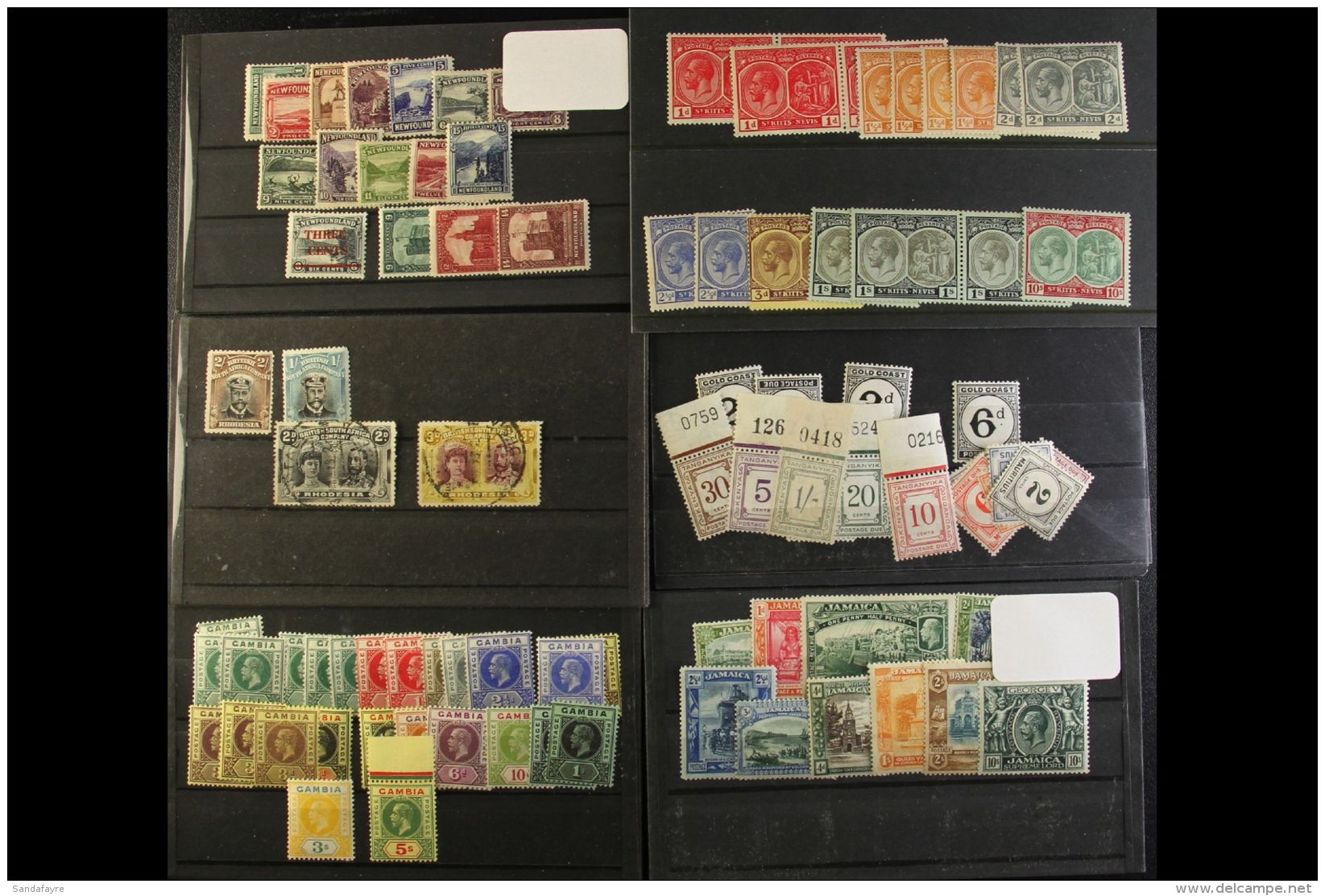 COMMONWEALTH ESTATE BALANCE Accumulation In Carton Of Mostly Mint Issues On Stock Cards, Stock Sheets And Old... - Andere & Zonder Classificatie