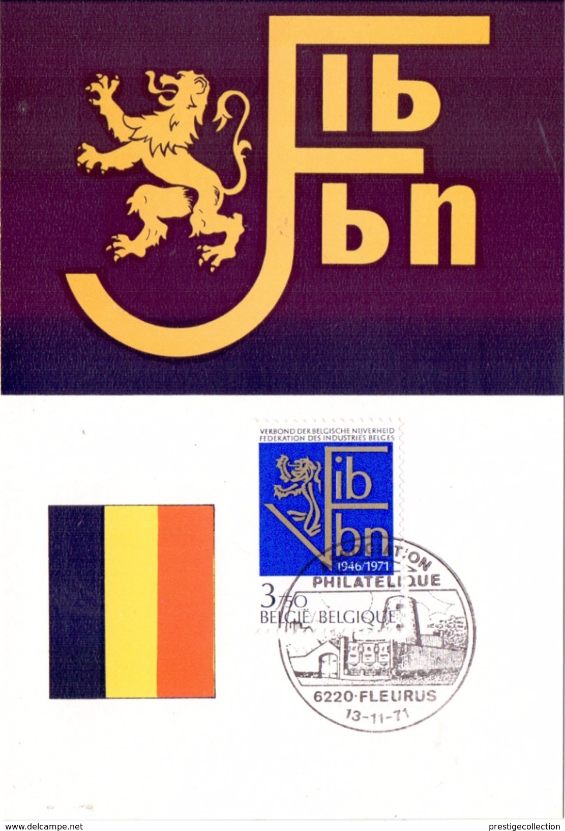 BELGIQUE  MAXIMUN FEDERATION OF INDUSTRIE 1971  (FEB170169) - Internationale Institutionen