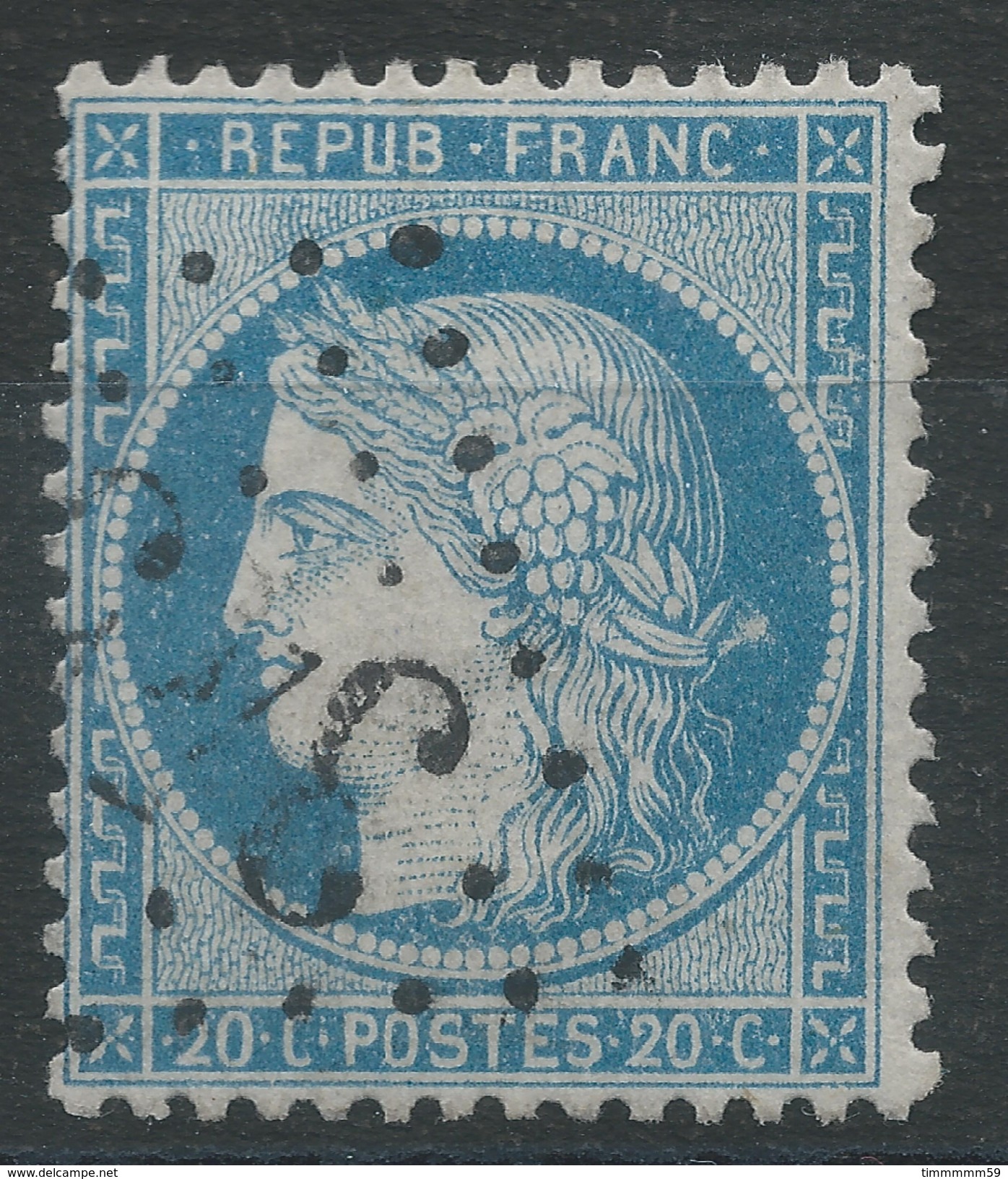 Lot N°34878   Variété/n°37, Oblit GC, Tache Blanche Derrière La Nuque - 1870 Siege Of Paris