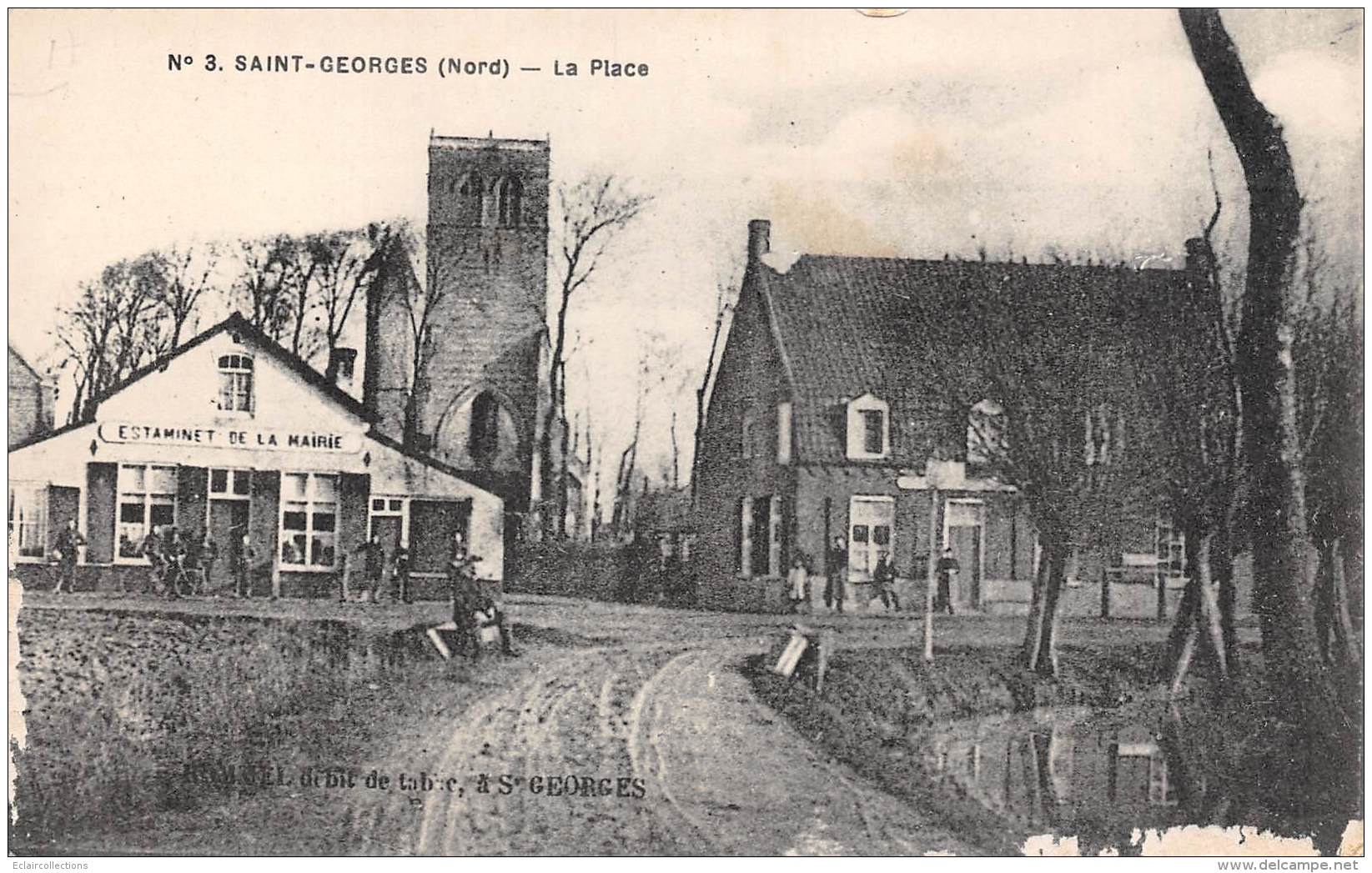 St Georges     59    La Place. Estaminet De La Mairie       (voir Scan) - Autres & Non Classés