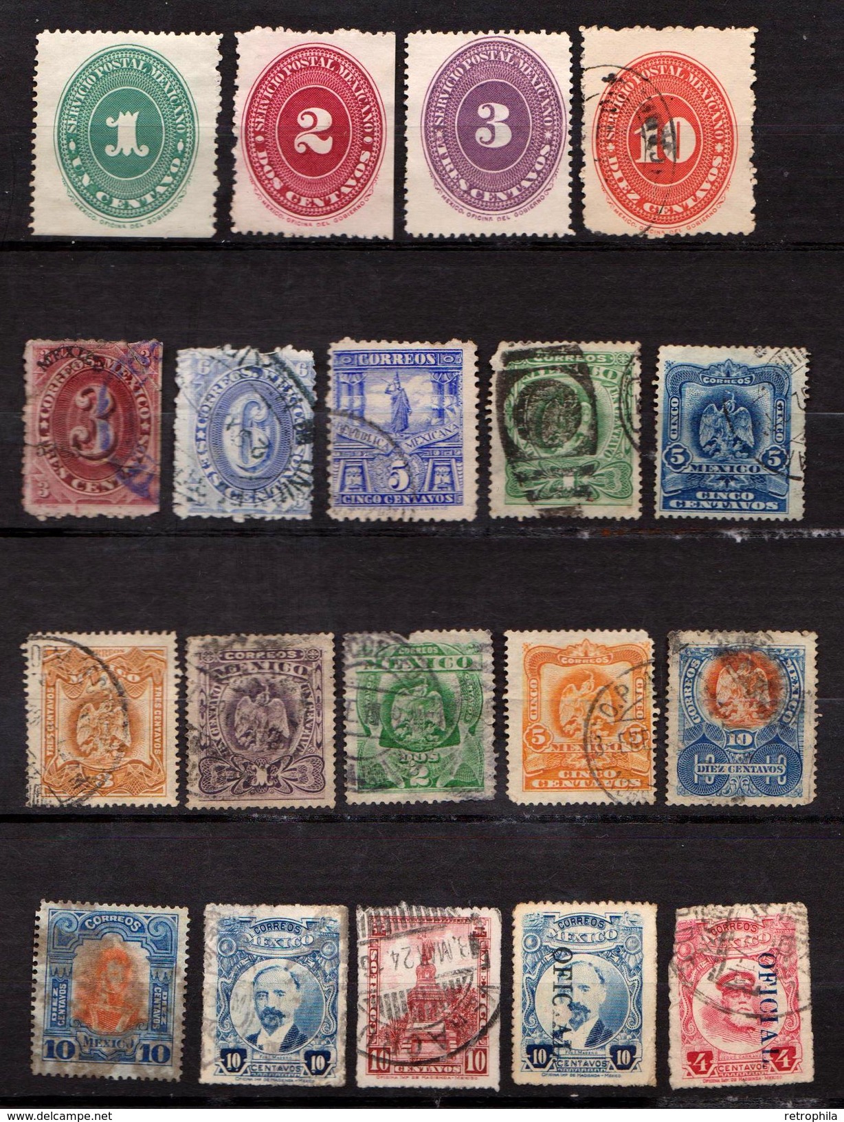 MEXIQUE - MEXICO - COLLECTION D'ANCIENS &ndash; 1882 / 1923 N° 75 Et Plus &ndash; 19 Timbres Oblitérés - Mexique