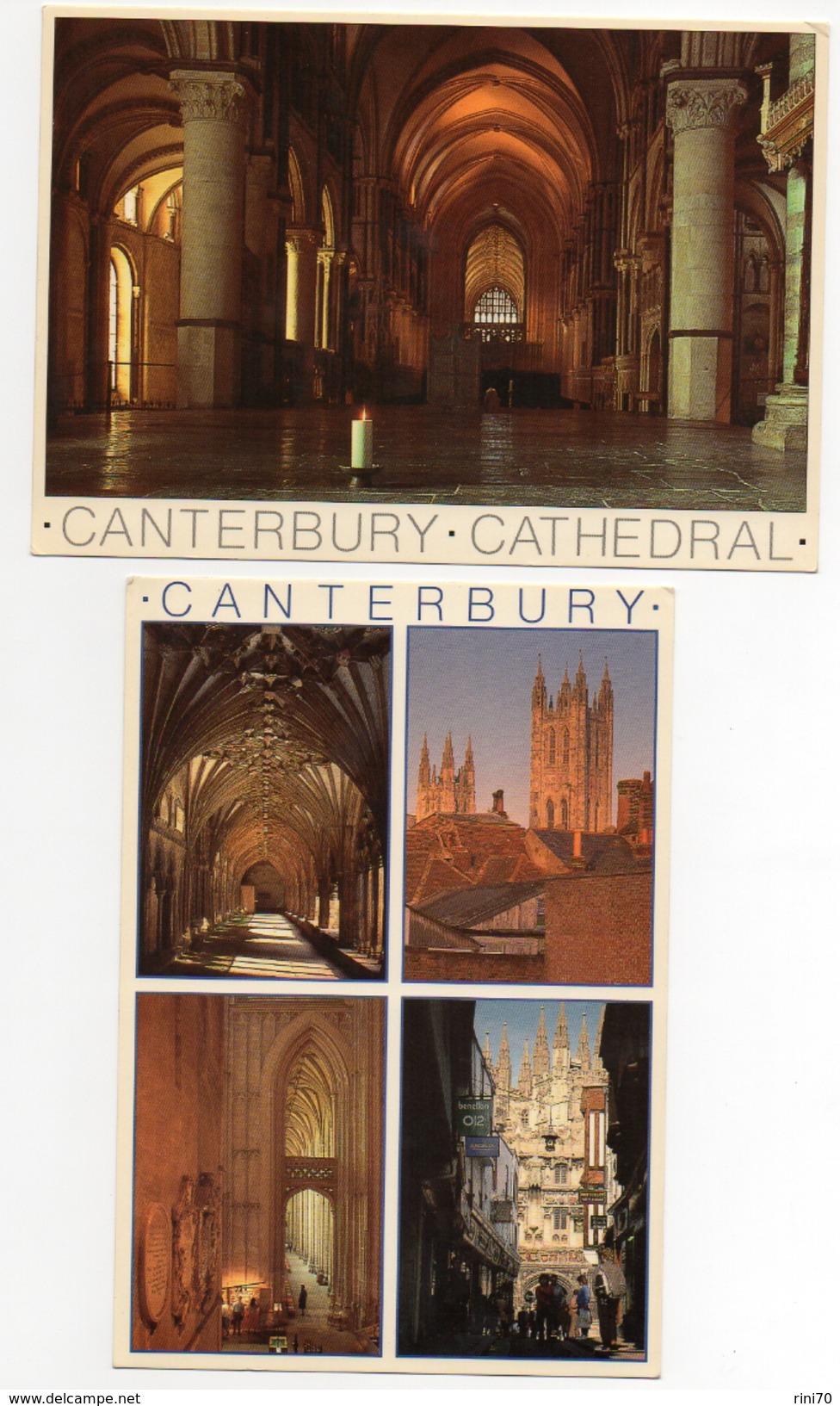 4 Set Lotto Canterbury  Cathedral England 1986 Photo Cornish Not Write Whiteway Publications 11,5x16,5 - Canterbury