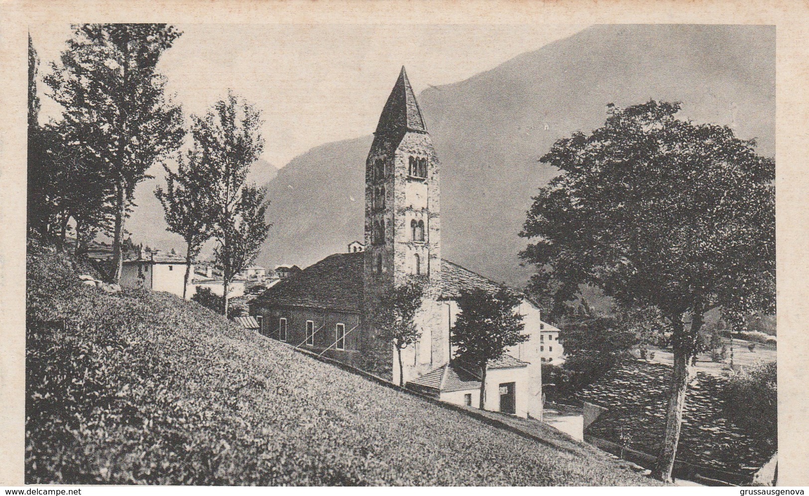 10590) COURMAYEUR CHIESA PARROCCHIALE CAMPANILE ROMANICO NON VIAGGIATA 1920 CIRCA RARA - Altri & Non Classificati