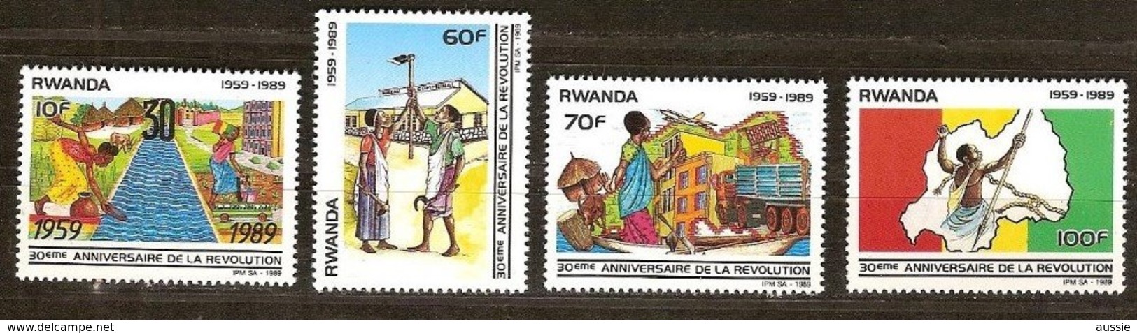 Rwanda Ruanda 1990 Yvert 1293-1296 OCBn° 1360-1363 *** MNH  Cote 7 Euro - Neufs