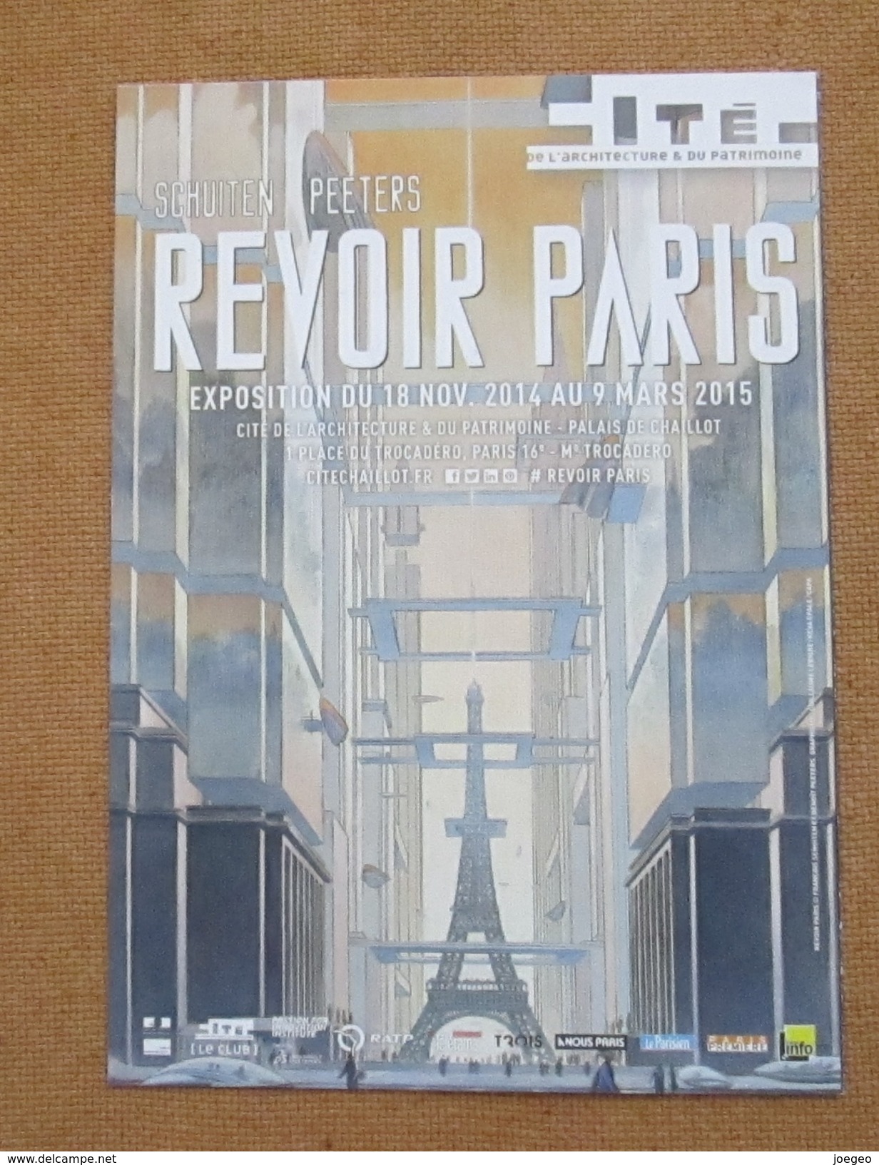 Schuiten - Peeters / Revoir Paris + depliant Casterman