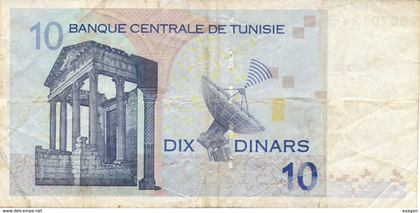 10   D I N A R I -- TUNISIA  --   Data  Di  Emissione   7. 11. 2005 - Tusesië