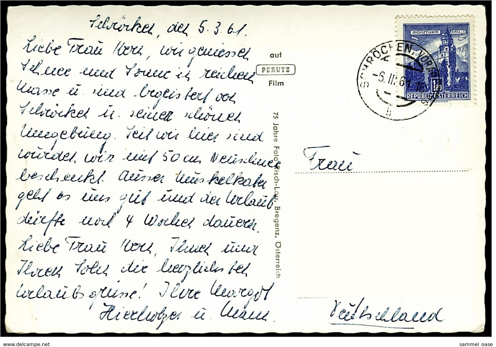 Schröcken Gegen Künzelspitze  -  Foto Risch Lau  -  Ansichtskarte Ca. 1961    (6643) - Schröcken