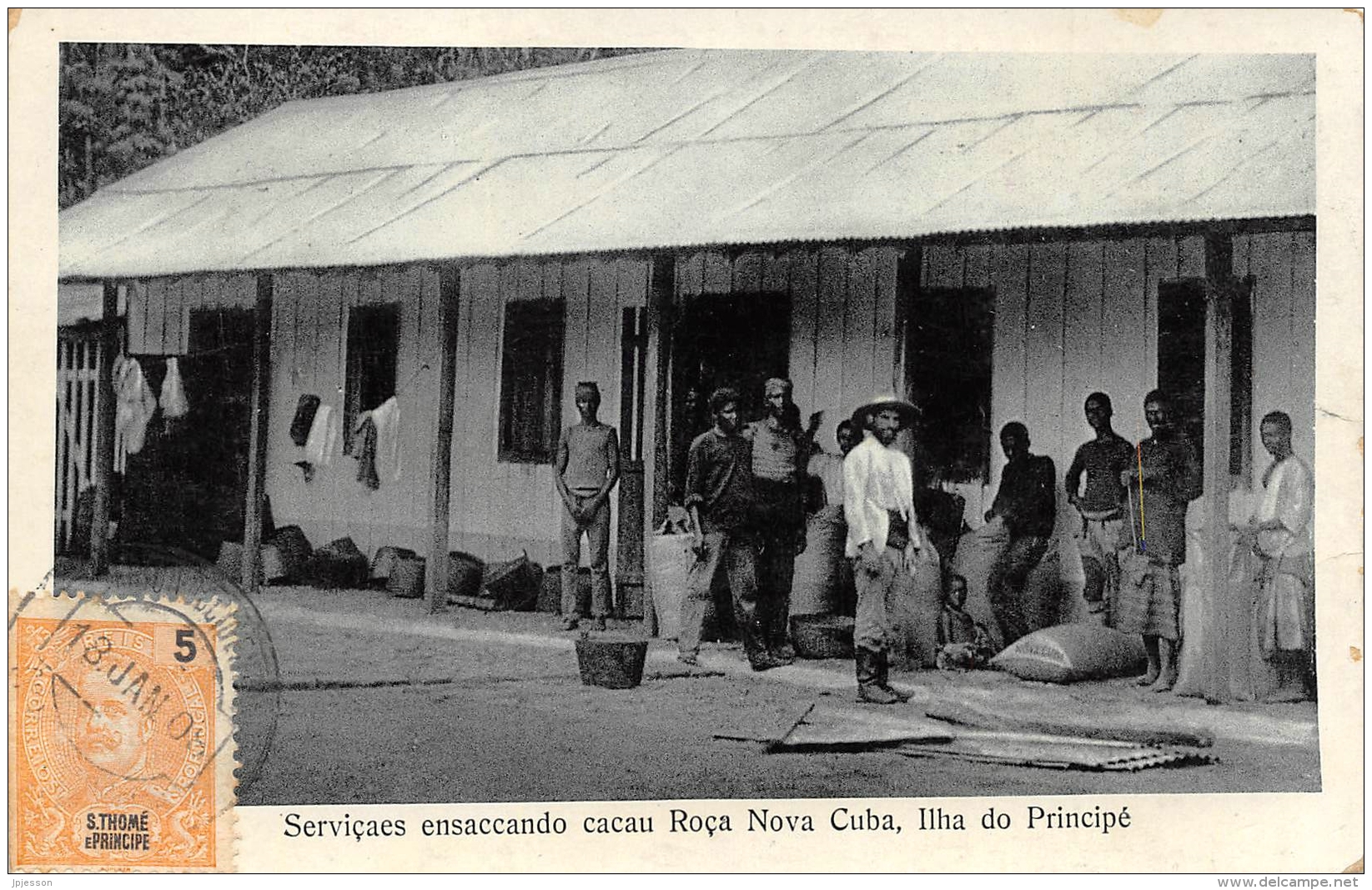 SAO TOME ET PRINCIPE  SERVICAES ENSACCANDO CACAU ROCA NOVA CUBA, ILHA DO PRINCIPE - Sao Tome Et Principe