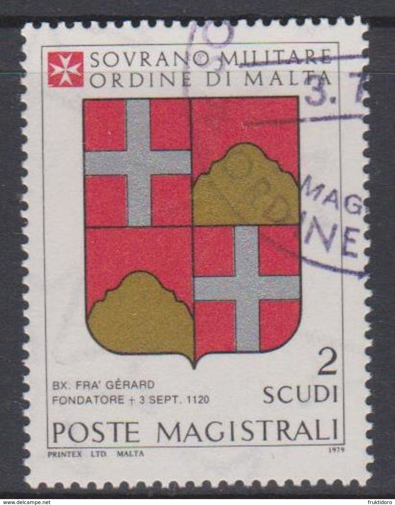 SMOM Sovereign Military Order Of Malta Mi 160 - Coats Of Arms Of The Grand Masters - Blessed Gerard - 1979 - Malta (Orde Van)