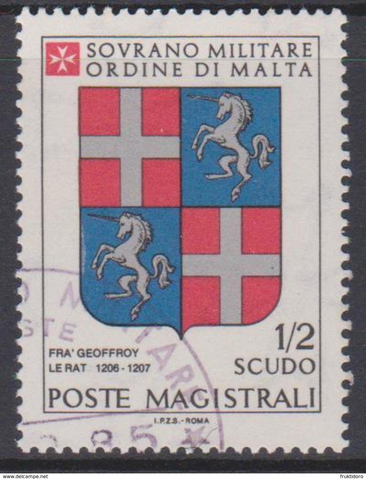 SMOM Sovereign Military Order Of Malta Mi 177 - Coats Of Arms Of The Grand Masters - Geoffroy Le Rat - 1980 - Malta (Orde Van)