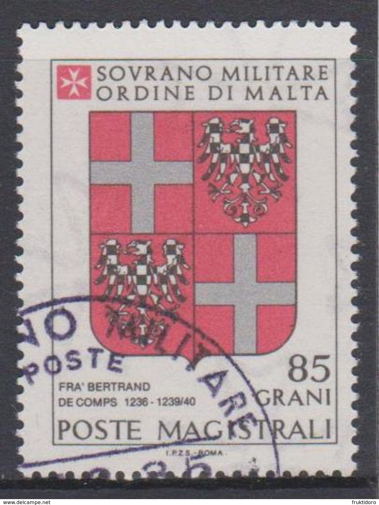 SMOM Sovereign Military Order Of Malta Mi 204 - Coats Of Arms Of The Grand Masters - Bertrand De Comps - 1982 - Malta (Orde Van)