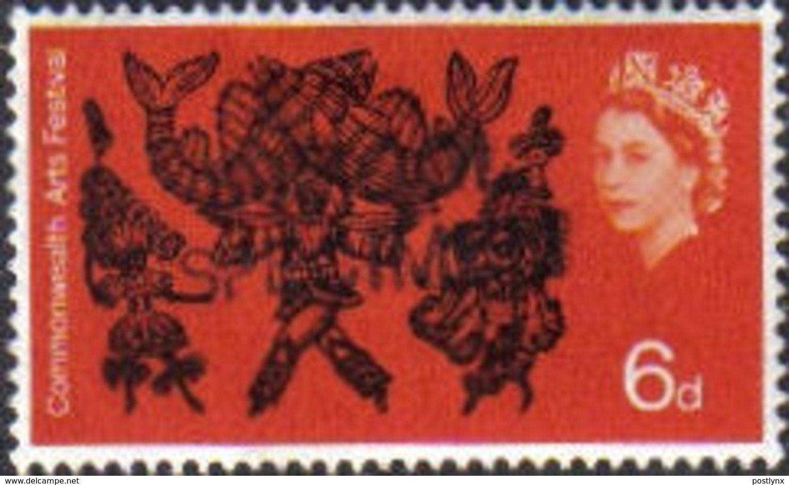 GREAT BRITAIN 1965 Art Dancing 6d OVPT:SCHOOL SPECIMEN Post Office Traing Stamps [spécimen,Muster,muestra] - Fiktive & Specimen