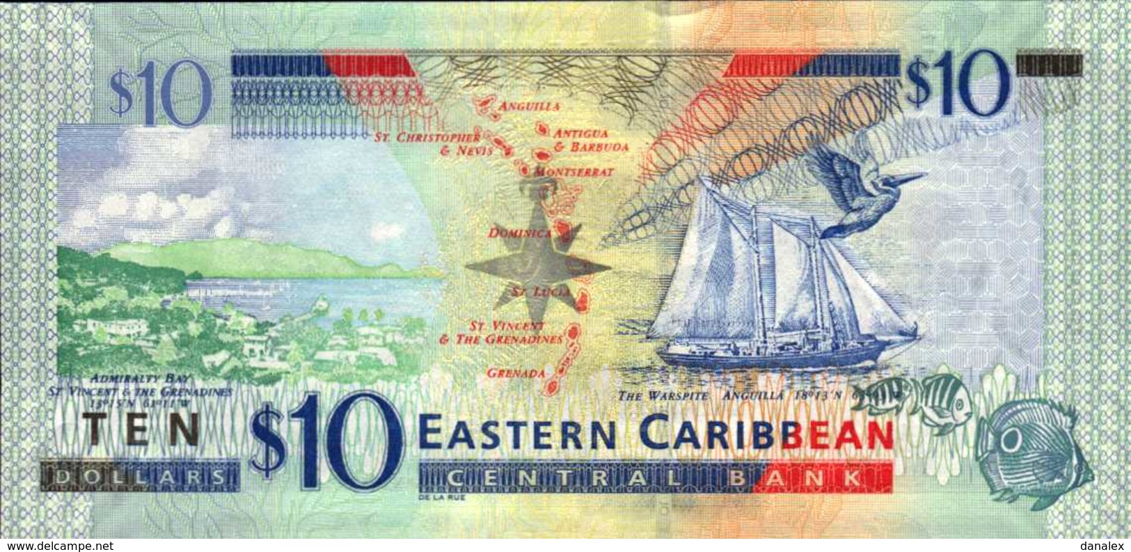 CARAIBES OUEST   10 DOLLARS De 2008nd  Pick 48  UNC/NEUF - East Carribeans