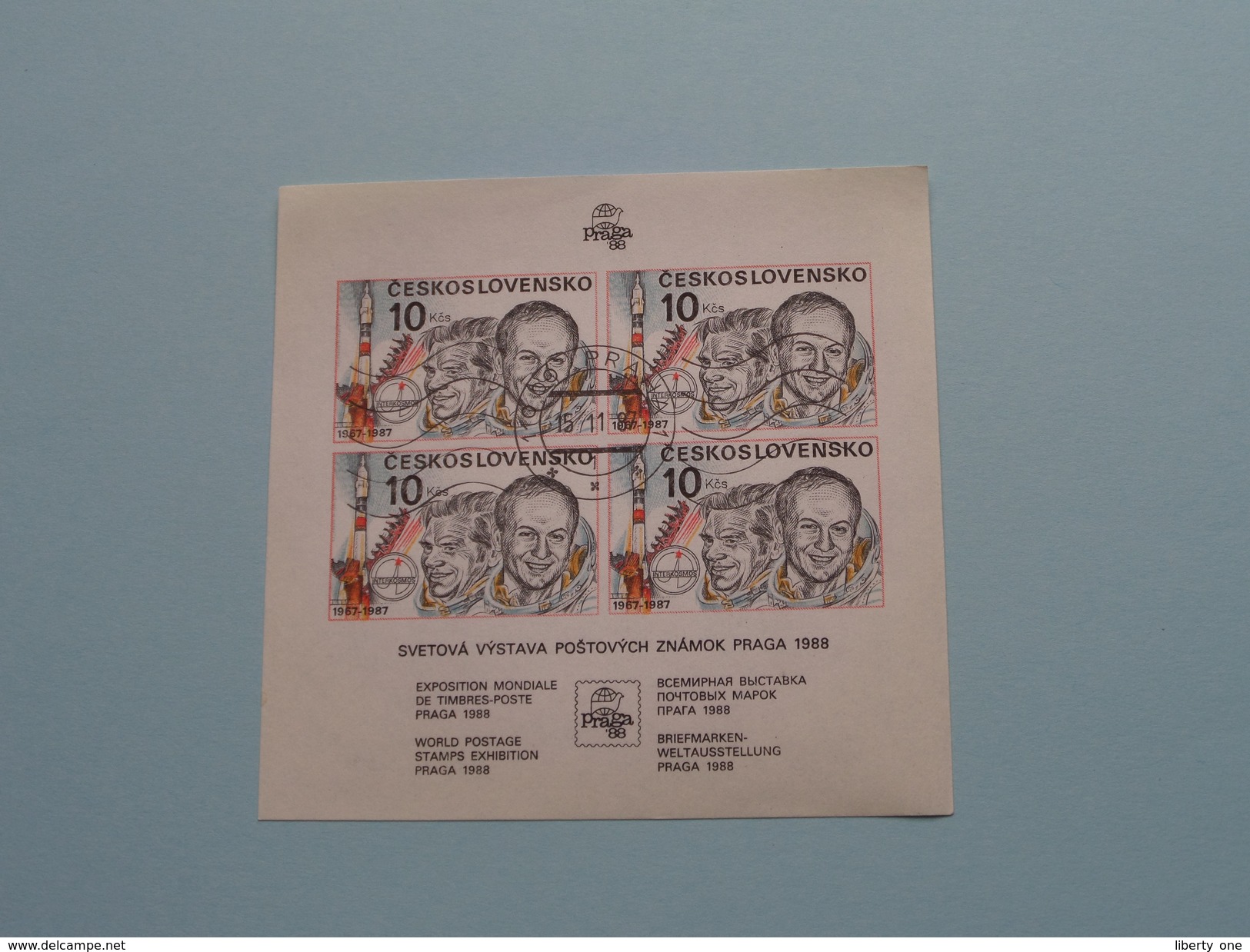 Svetova Vystava Postovych Znamok PRAGA 1988 EXPOSITION Stamps 15/11/87 ( Details, Zie Foto's Met Vergrotingen ) - Blocs-feuillets