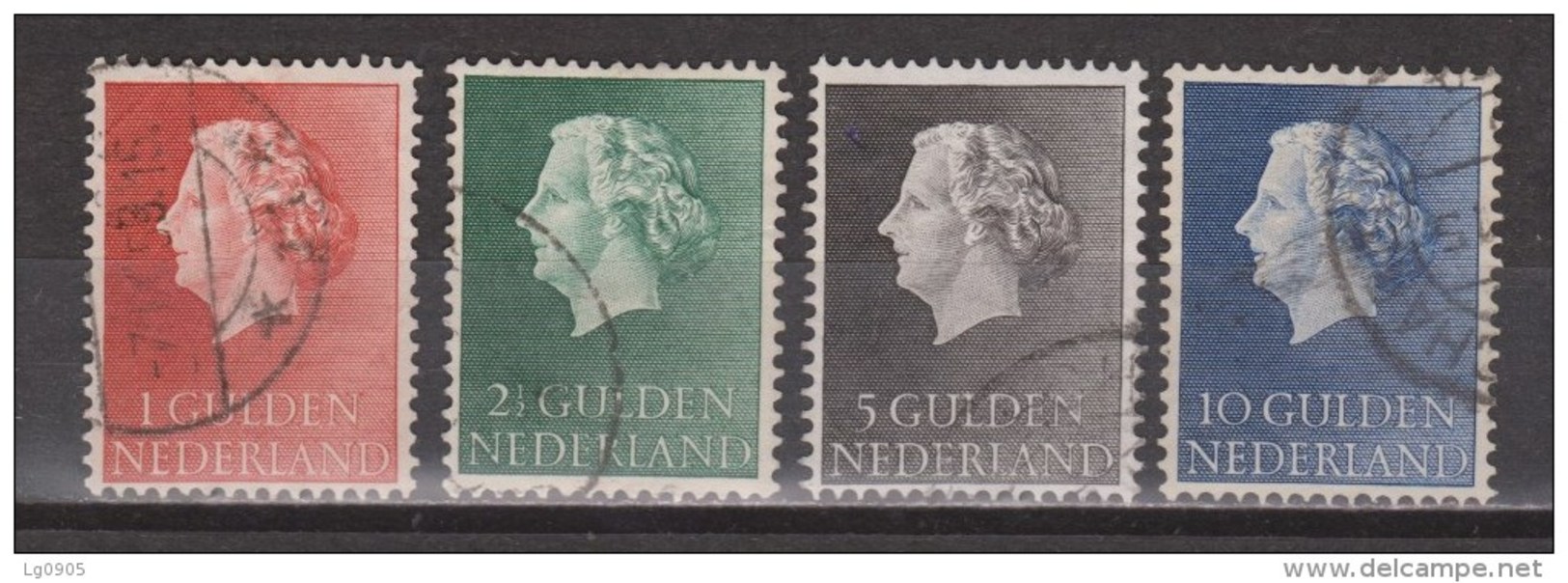 NVPH Nederland Netherlands Pays Bas Niederlande Holanda 637,638,639,640 Used Koningin, Queen, Reine, Reina Juliana 1954 - Gebraucht