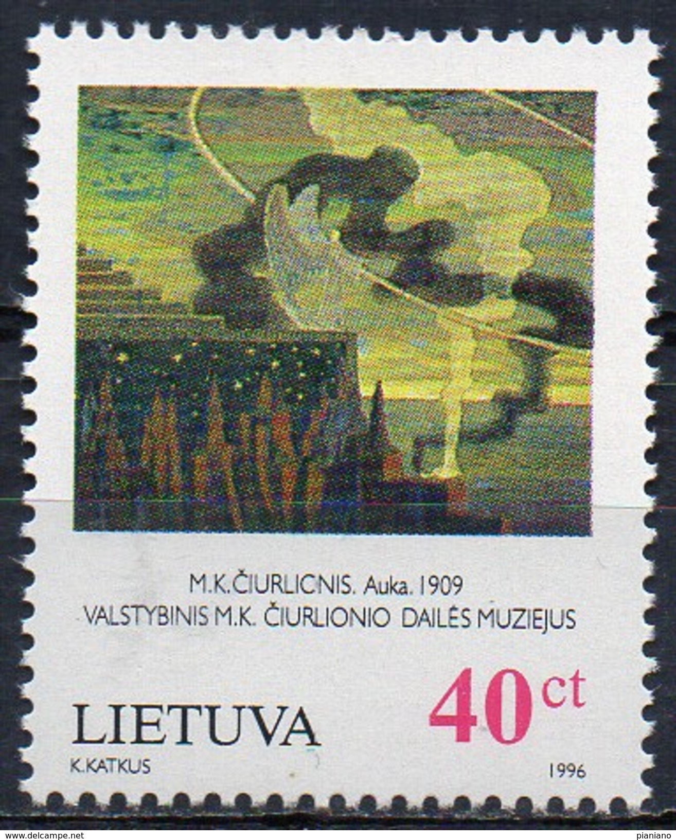 PIA  -  LITUANIA  - 1996  : Opere Del Pittore M.K. Ciurlionis -   (Yv  542-43) - Moderne
