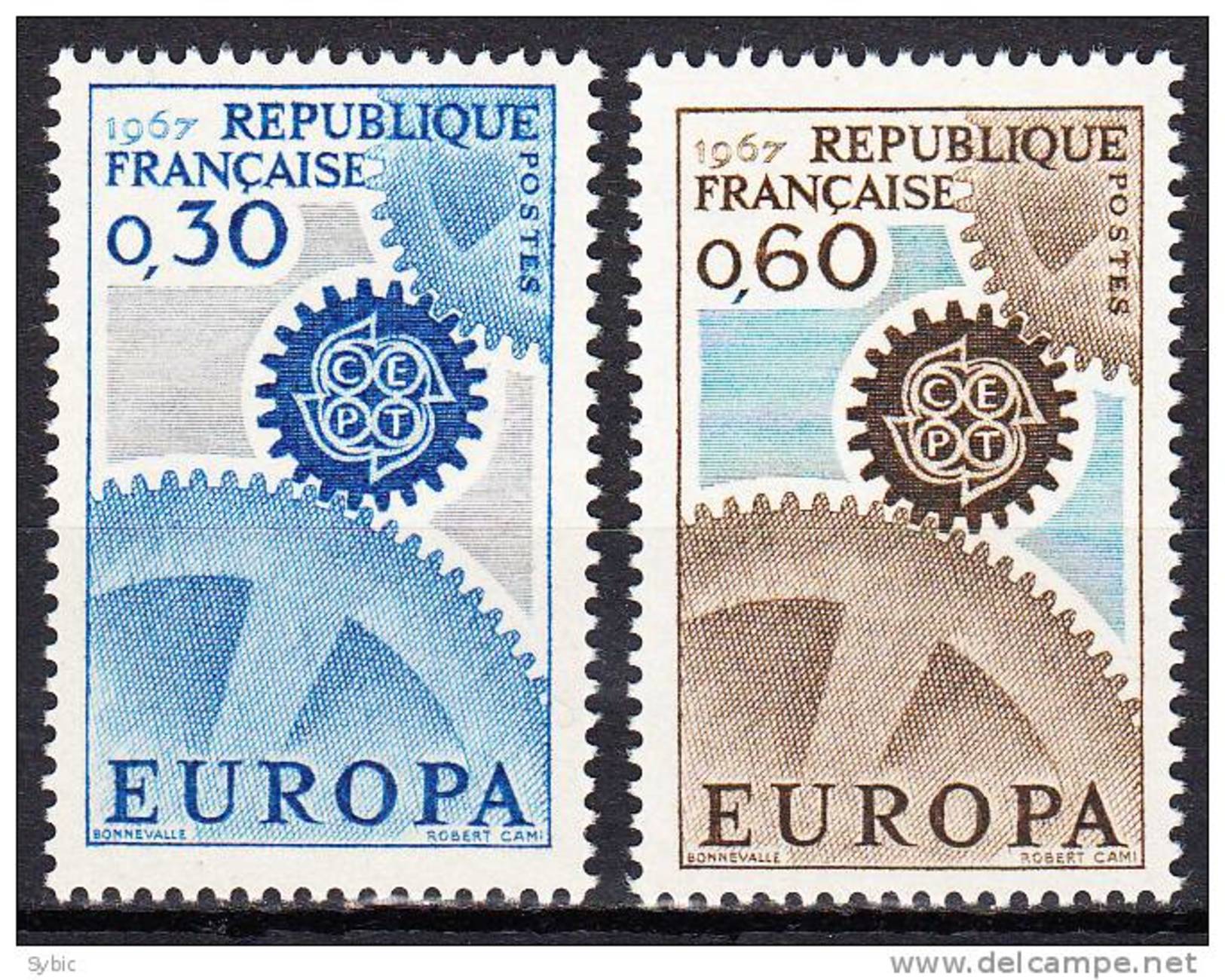 FRANCE  - 1967 - Yvert  1521 / 22 ** - Europa - Neufs