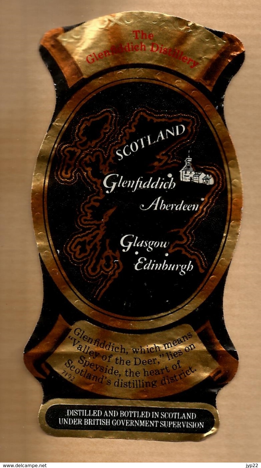 Etiquette Dos De Bouteille ? Whisky Scotland Ecosse Glenfiddich - Alcool ... - Whisky