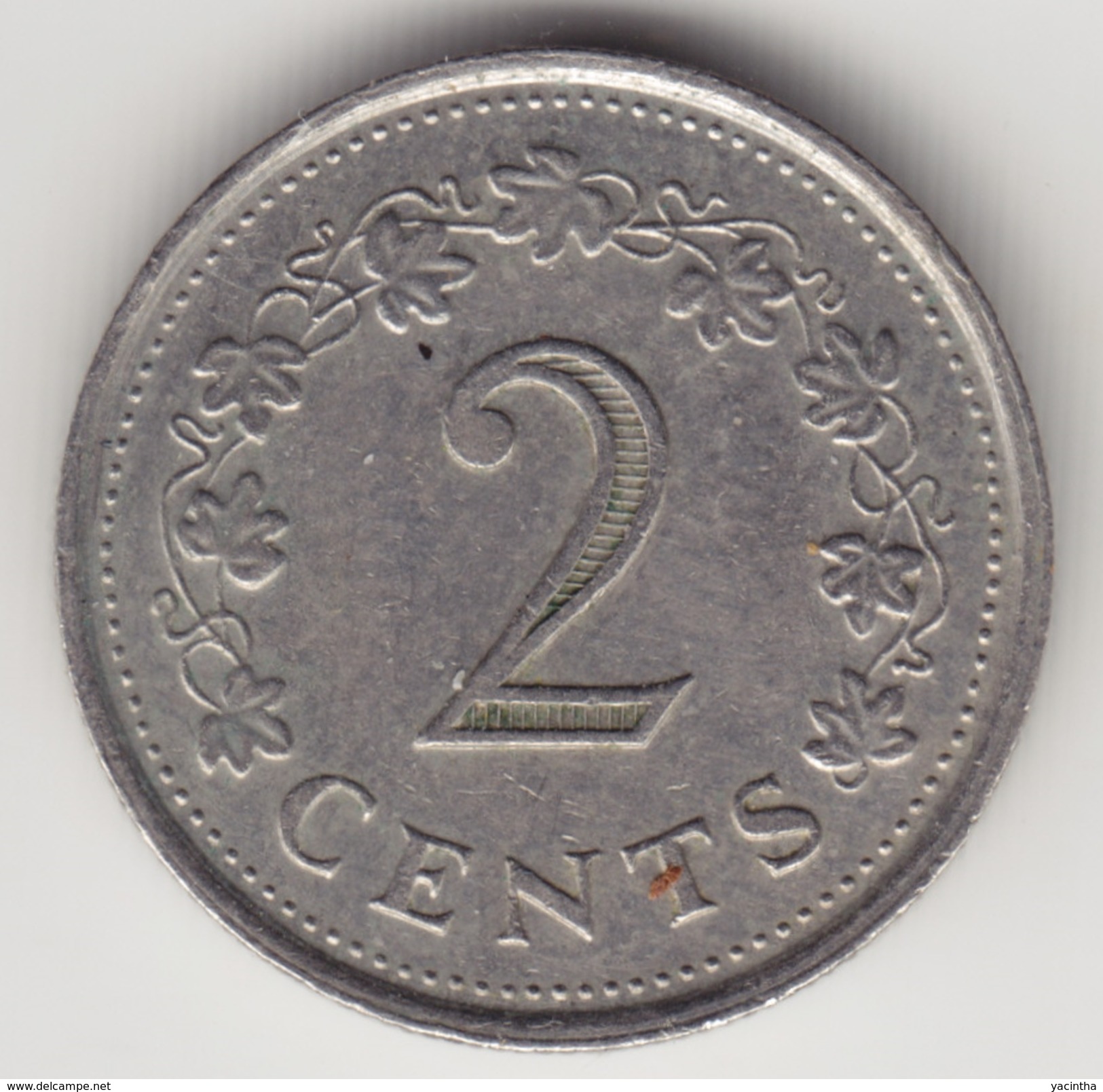 @Y@    Malta  2 Cents  1972    ( 4676 ) - Malta