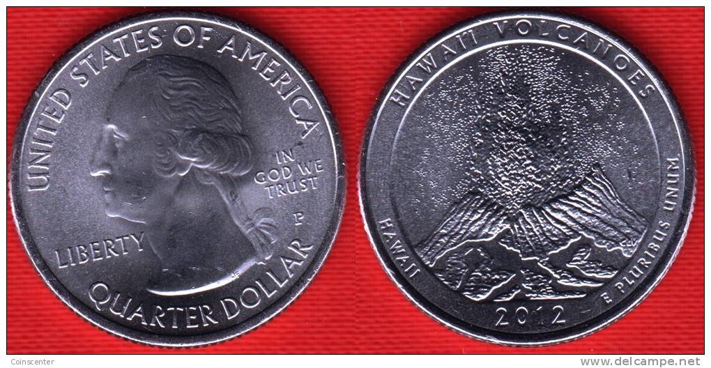 USA Quarter (1/4 Dollar) 2012 P Mint "Hawai´i Volcanoes" UNC - 2010-...: National Parks