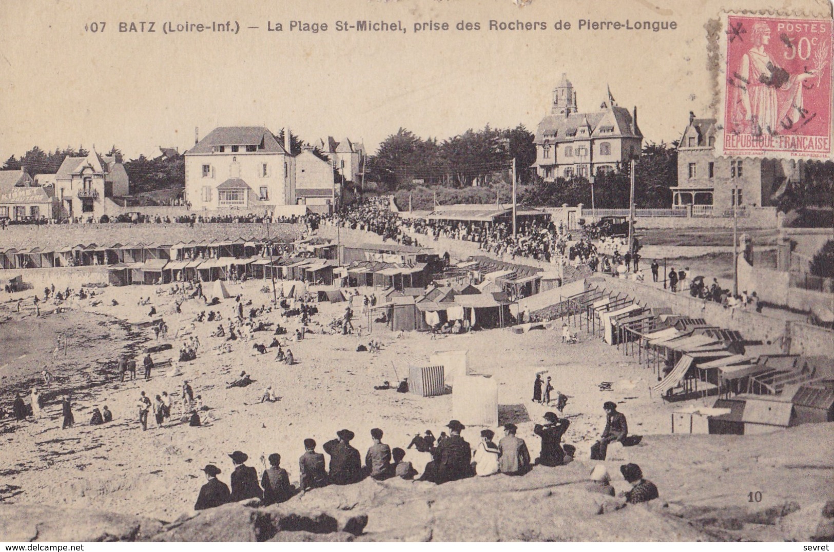 BATZ  - La Plage St Michel , Prise Des Rochers De Pierre-Longue. - Batz-sur-Mer (Bourg De B.)