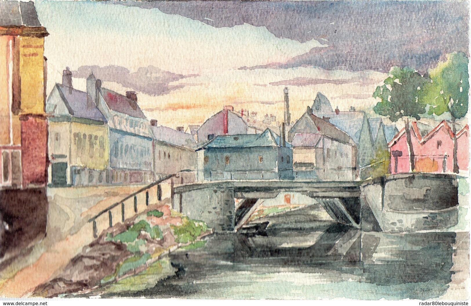 AMIENS.aquarelle.23,8 X 15,2 Cm. - Aquarelles