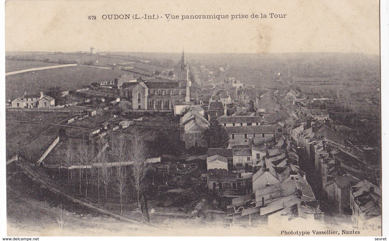 OUDON -  Vue Panoramique Prise De La Tour. Cliché Rare. - Oudon