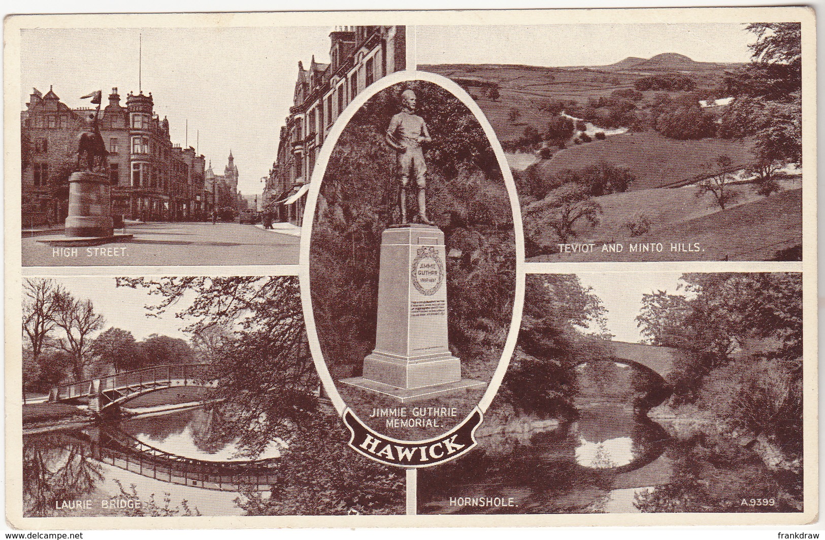 Postcard - Hawick - 5 Views - Valentine Card No. A9399 - VG - Other & Unclassified