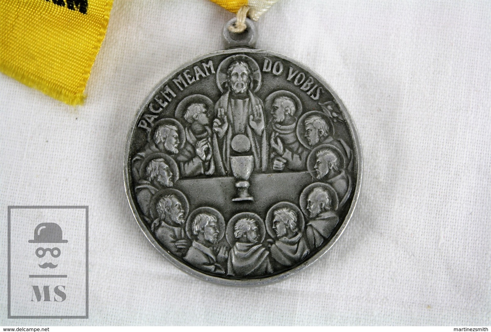 XIII International Eucharistic Congress - Scholae Cantorum - Barcelona 1952 - Pope Pius XII - Religious Medal - Religión & Esoterismo