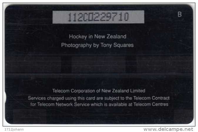 NEW ZEALAND A-467 Magnetic Telecom - Sport, Hockey - 112CO - Used - Nouvelle-Zélande