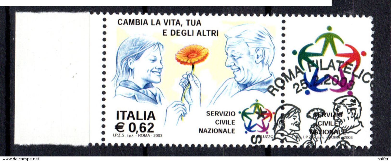 ITALIA  2003 Servizio Civile Nazionale   Usato / Used 1° Giorno - 2001-10: Usati