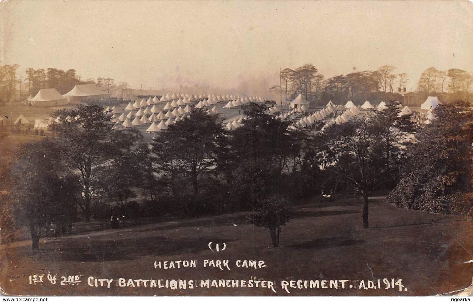 (I)- HEATON PARK CAMP. CITY BATTALIONS MANCHESTER REGIMENT A.D. 1914 - Guerra 1914-18