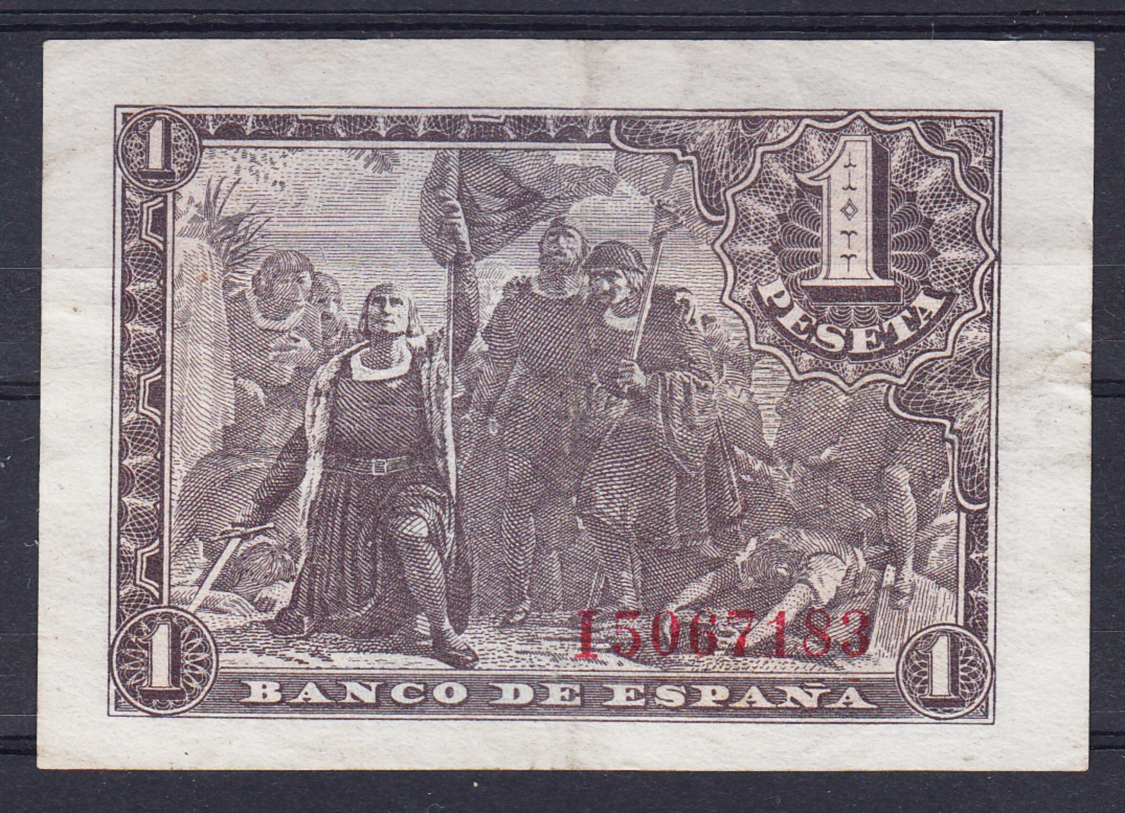 ESPAÑA 1943.  1  PESETA FERNANDO EL CATOLICO   EBC- B004 - 1-2 Pesetas