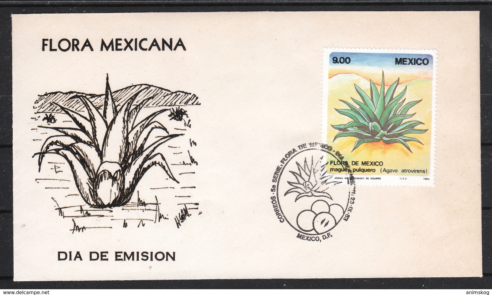 Mexiko 1983, FDC: Mexikan. Flora, Sukkulente / Mexico 1983, FDC: Flora Of Mexico, Sukkulente - Sukkulenten