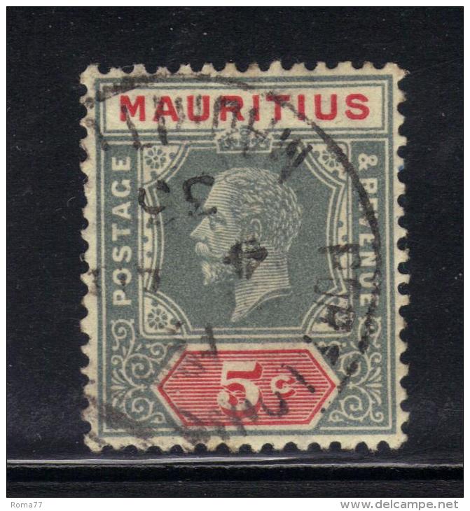 AP41 - MAURITIUS , 5 Cent  Die 1 Gibbons 227a. Multi Script CA - Mauricio (...-1967)