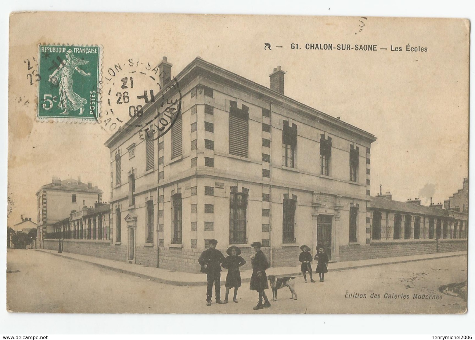 71 Chalon Sur Saone Les écoles 1908 - Chalon Sur Saone