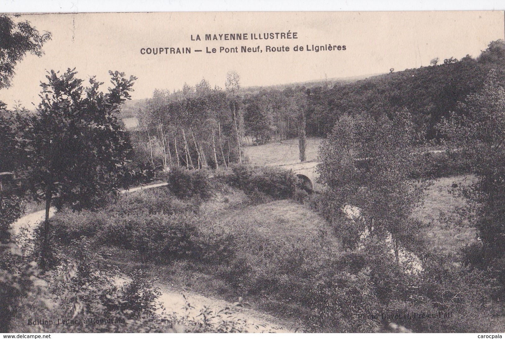 Carte 1910 COUPTRAIN / LE PONT NEUF , ROUTE DE LIGNIERES - Couptrain
