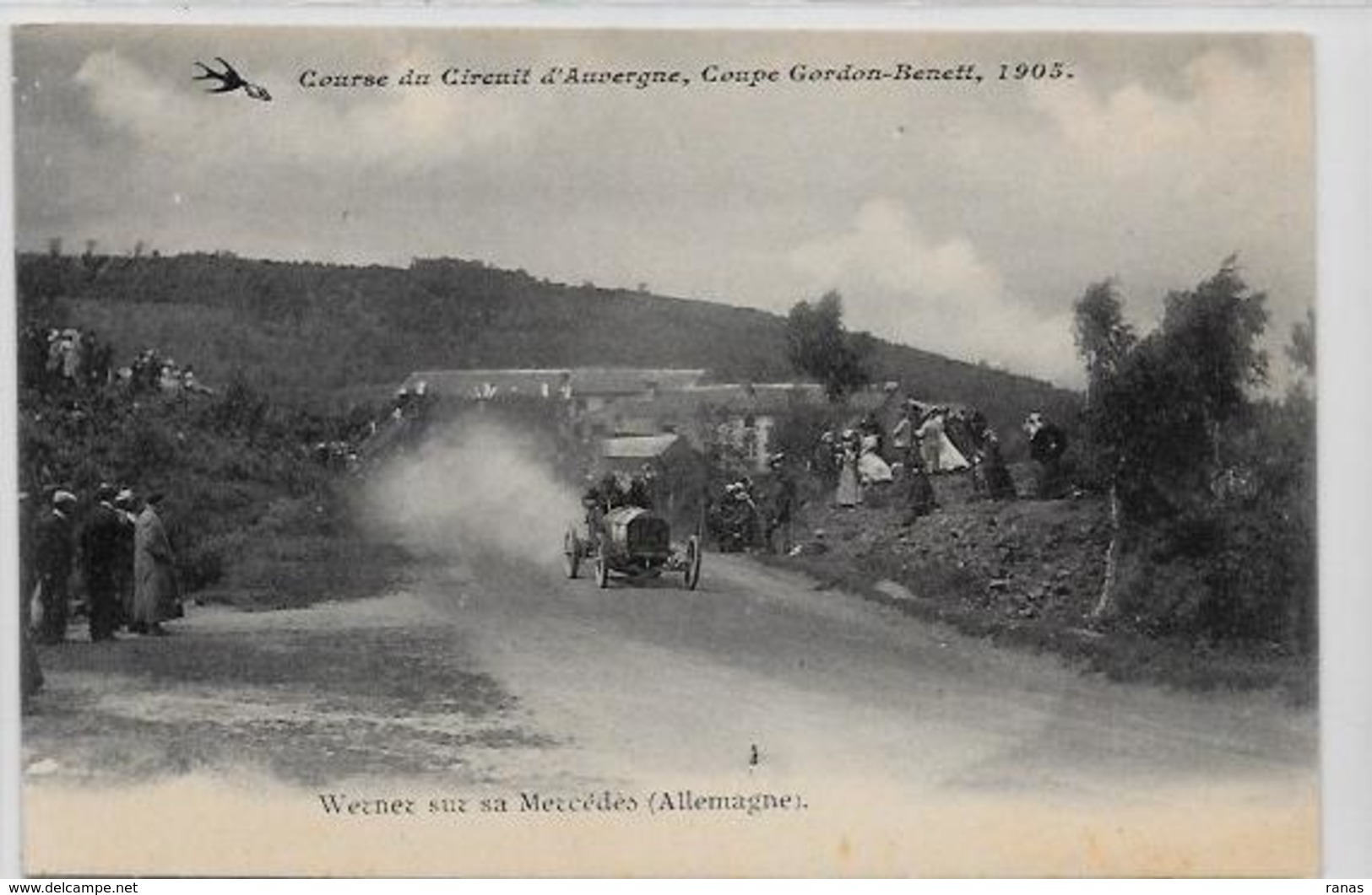 CPA Auvergne Coupe Gordon Bennett 1905 Non Circulé Werner Mercédès Allemagne - Autres & Non Classés